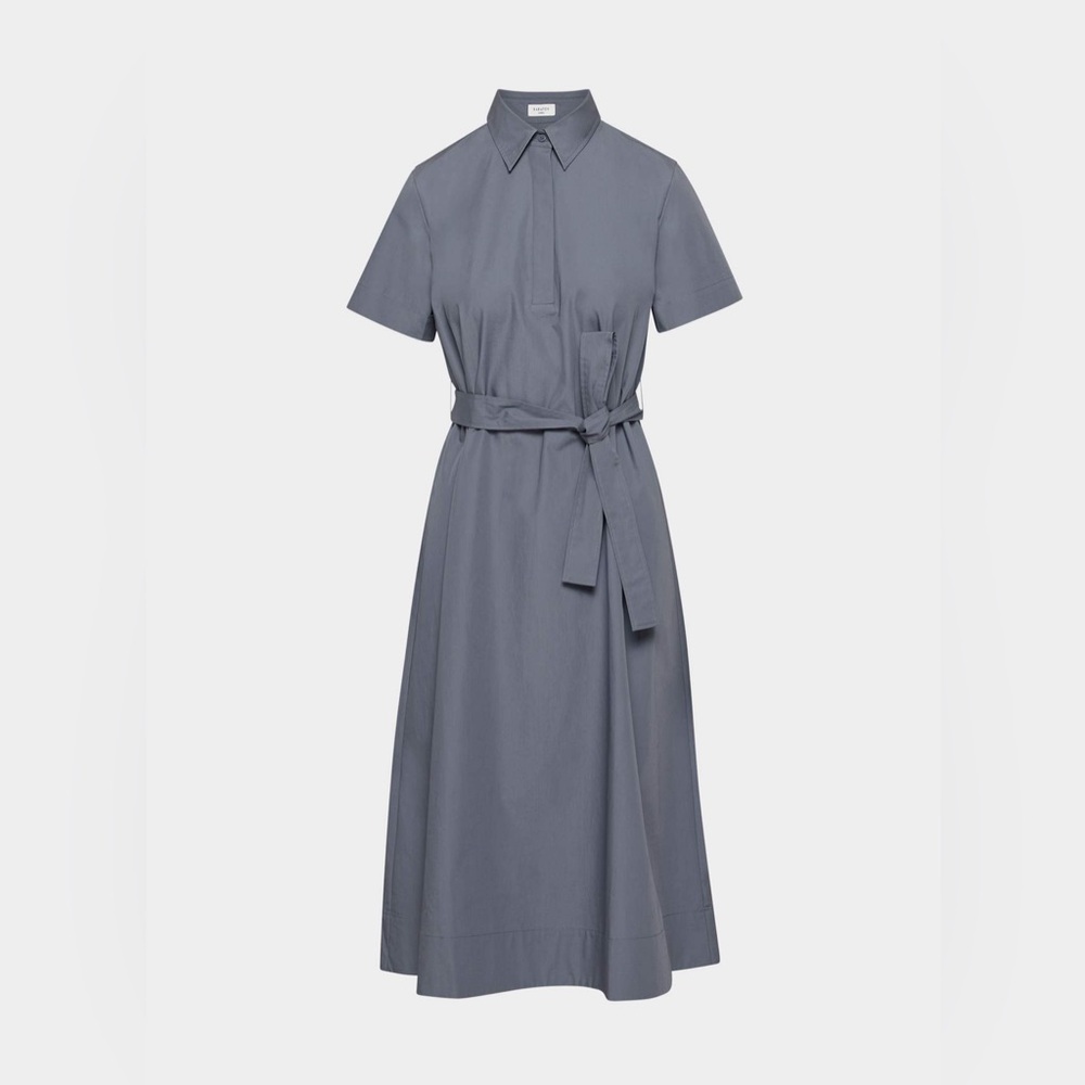 Babaton by Aritzia Typist Poplin Dress Vintage Navy - Picture 3 of 7